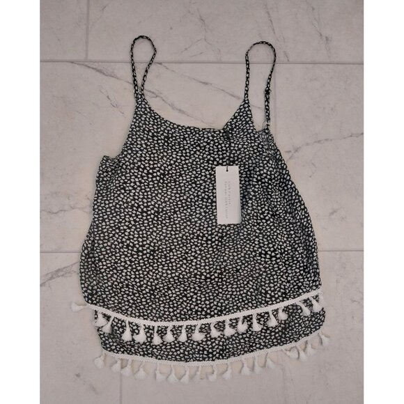 NWT Mini Molly Girls Black Bird Spaghetti Strap Camisole Shirt Sz 12/14 - Picture 3 of 10